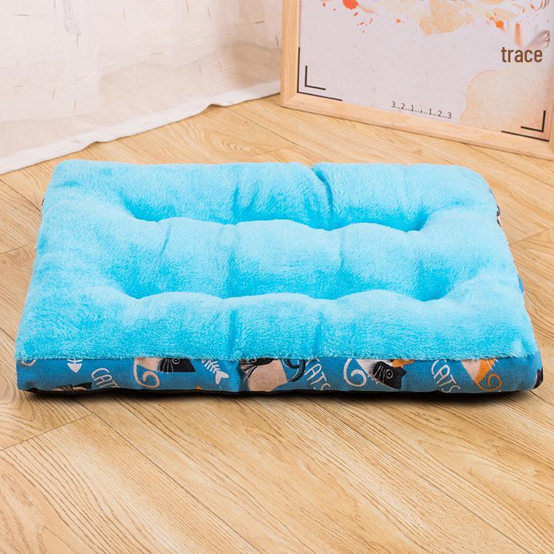 Four Seasons Pet Cushion: Thick Cotton Sleeping Pad for Cats and Dogs