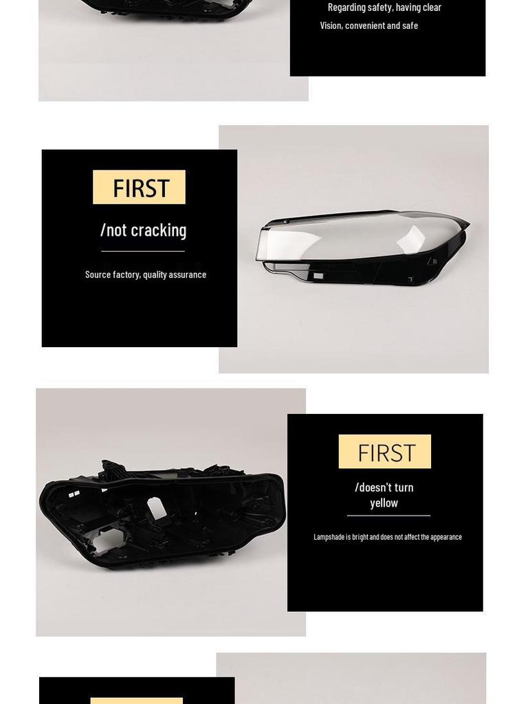 Capa de Farol Compatível para BMW Série 3 G20/G28 2023: Carcaça Traseira do Abajur Transparente