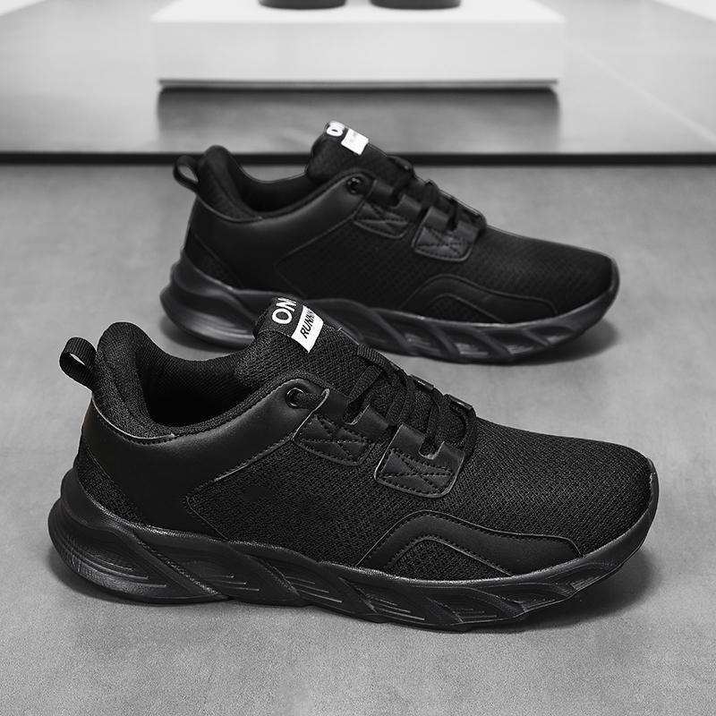 

Mens Casual Shoes Breathable Lightweight Walking Shoes for Men Non Slip Comfortable Sports Sneakers Athletic Running Shoes 45 чорний