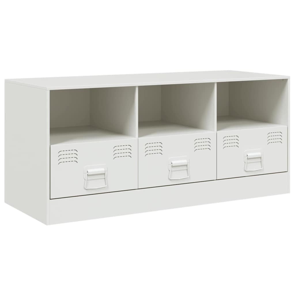 Vidaxl Szafka Pod Telewizor, Biała, 99X39X44 Cm, Stalowa