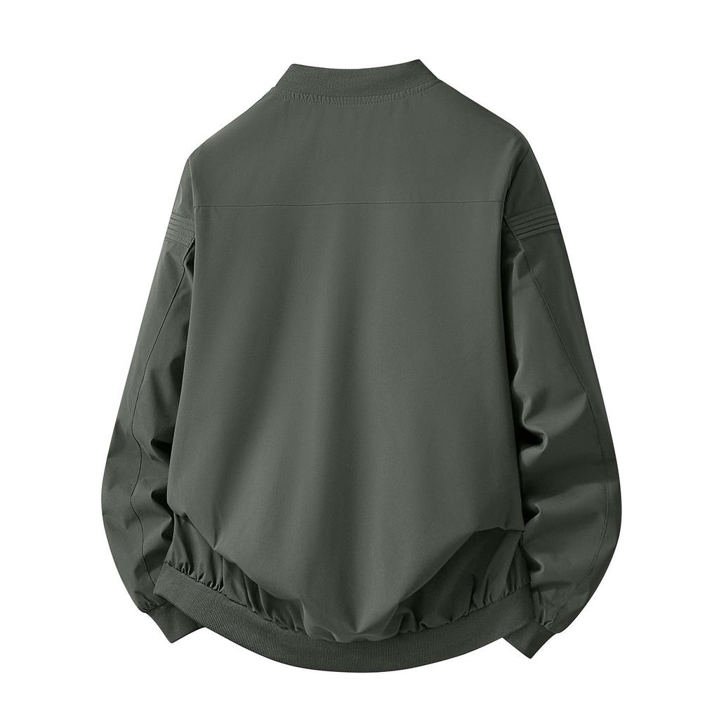Men's Slim Fit Baseball Collar Jacket - Spring/Autumn Korean Style Casual Outerwear