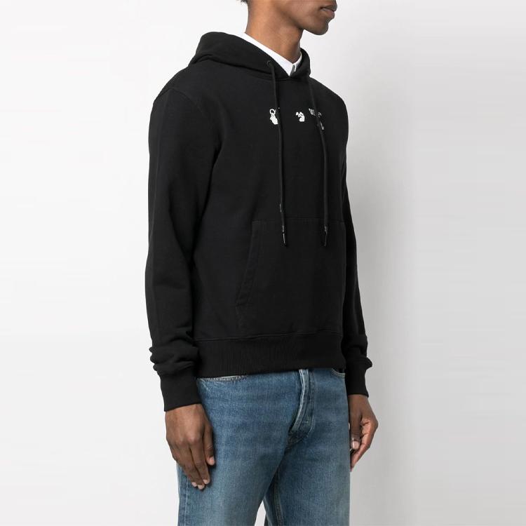 OFF-WHITE Bolt Arrows Hoodie Black Men Streetwear OMBB034S21FLE0091055