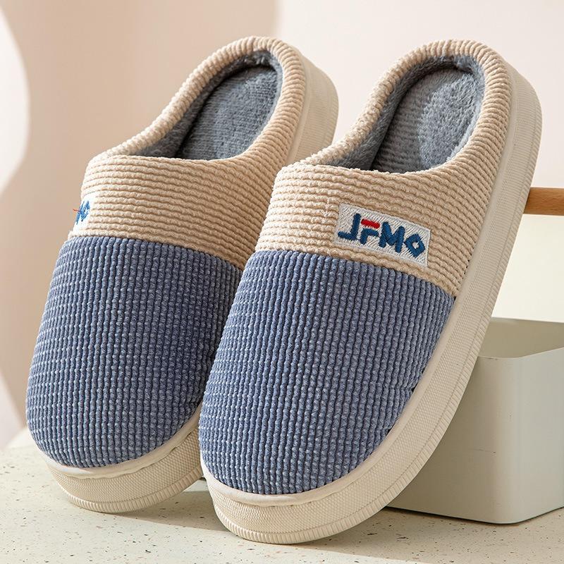 Мужские хлопковые тапочки больших размеров для зимнего использования дома и в помещении — фото 8