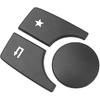 Black Car Console Multimedia Switch Button Cover Trim Sticker Compatible with Mercedes Benz A B Class CLA GLA W176 W246 C117 W117 X156(Model B)