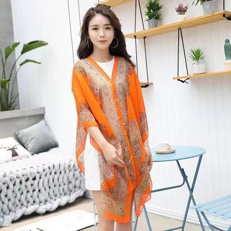 Women Summer Chiffon Sunscreen Shawl Outdoor Driving Cycling Sun Protection Scarf