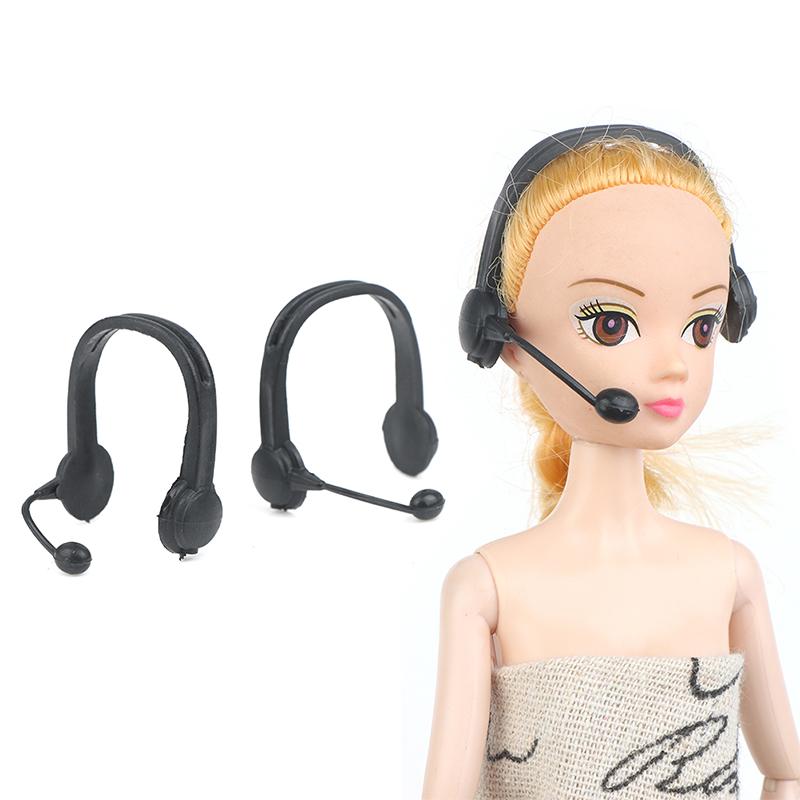 2Pcs 1:12 Dollhouse Miniature Earphone Headset Headphone Model Home Decor Toy