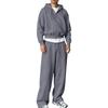Ensemble Sweat à Capuche zippé et Pantalon de Jogging assortis pour Tenue Casual d'Hiver