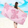 Pink Bow Print Beach Towel Quick Dry Sand Free Cute Star Heart Pattern Lightweight Towel for Girls Beach Pool Travel Camping