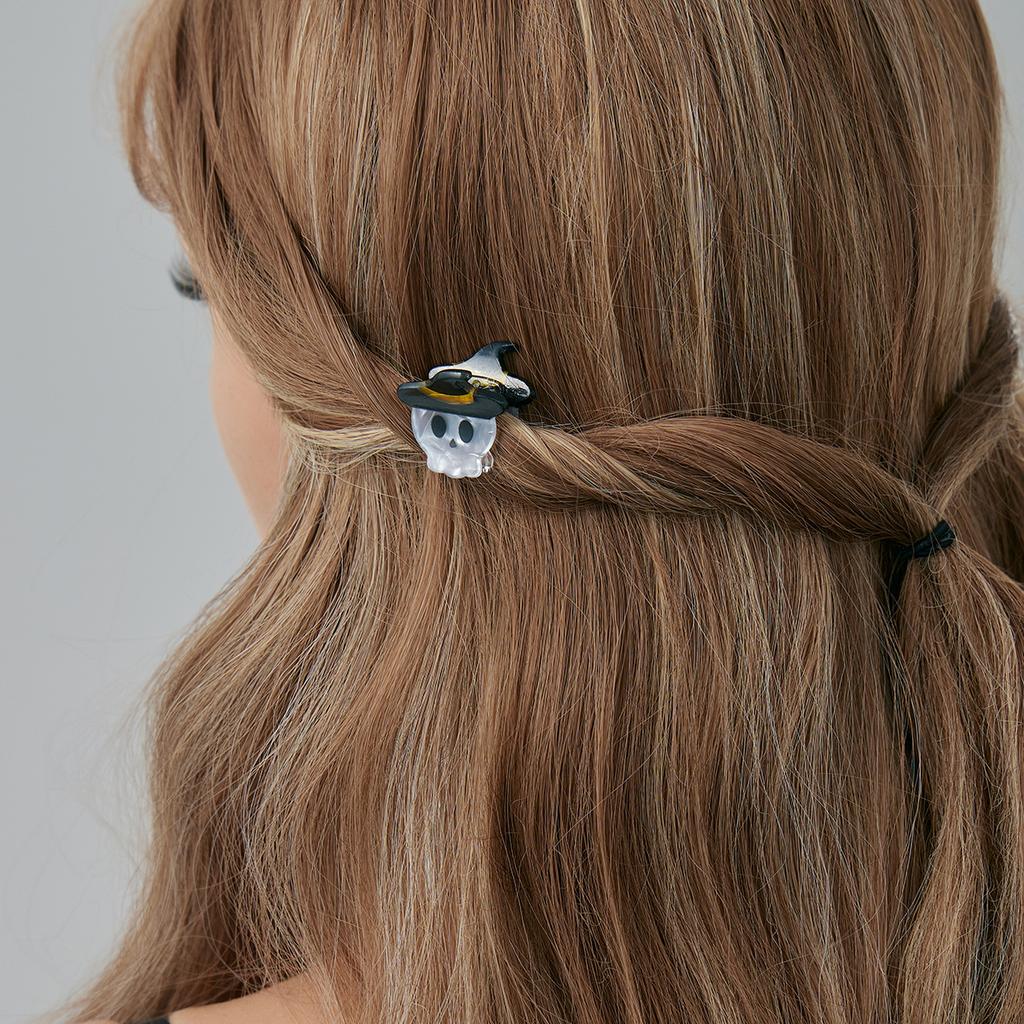 Creative Halloween Bat Pumpkin Spider Small Scratch Clip, Funny Personality Ghost Black Cat Bangs Clip