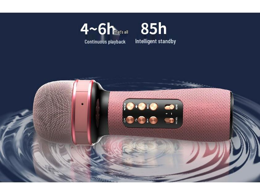 WS-898 Bluetooth Wireless Home Microphone with Built-in Speaker for Karaoke Apps