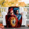 1pc Descendants The Rise of Red2 Theme Blanket - Digital Print, Polyester, Cozy for All Seasons, Perfect for Outdoor, Camping, and Travel