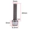 6Pcs Bicycle Headset Stem Cap Screw Steel Bicycle Seat Disc Bolt M5 * 20Mm