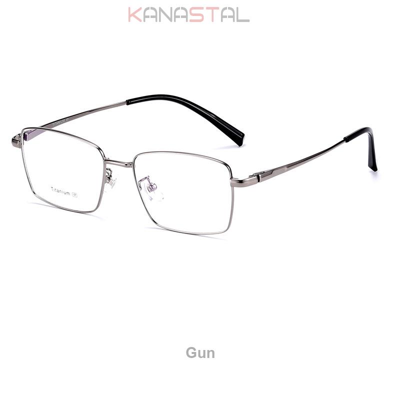 Men Pure Titanium Business Eyeglasses Frame Anti Fatigue Lenses Women Square Glasses Prescription Myopia Reading Eyewear Frames