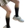 Women's Cotton Boot Socks Knee High Socks JK Preppy Calf Socks Simple Color Block Striped Knee High Stockings Gifts