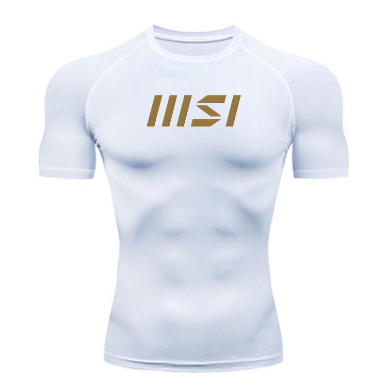 Men's Breathable Compression Fitness Sports T-shirt Quick Dr