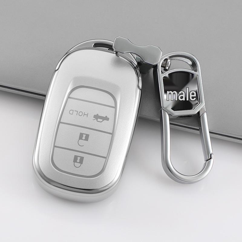 Honda Civic 11th Gen Key Cover, Sand Silver Full Protective Case