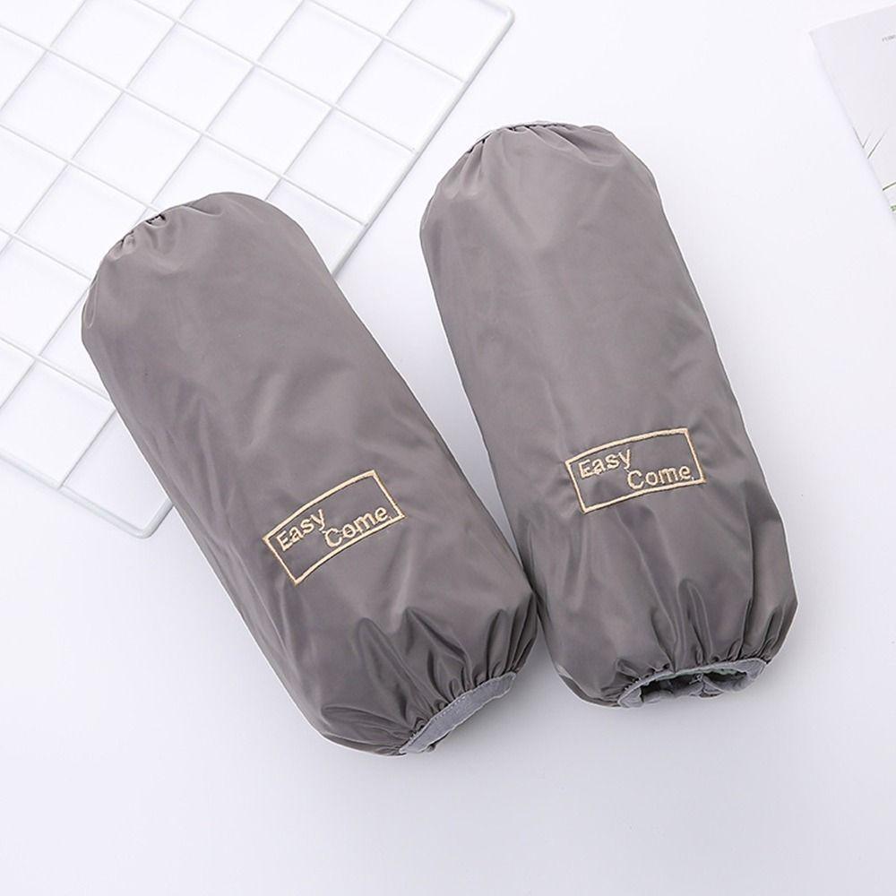 Embroidered Long Waterproof Oversleeves Against Dirt Dishwashing Cleaning Sleeves Men's
