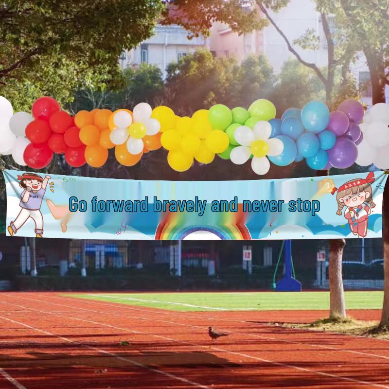 Elementary School Sports Day Banner & Cheer Props for Opening Ceremony