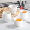 GOWKE Half-Textured White Ceramic Cup