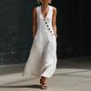 Women's V-Neck Sleeveless Fashion Summer Spring Solid Color Print Casual Dresses