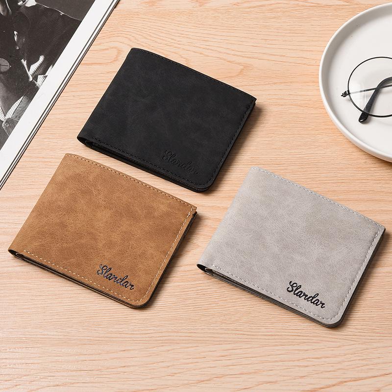 Men's Ultra-Thin Short Leather Wallet: Lightweight, Soft Billfold with Multi-Card Slots