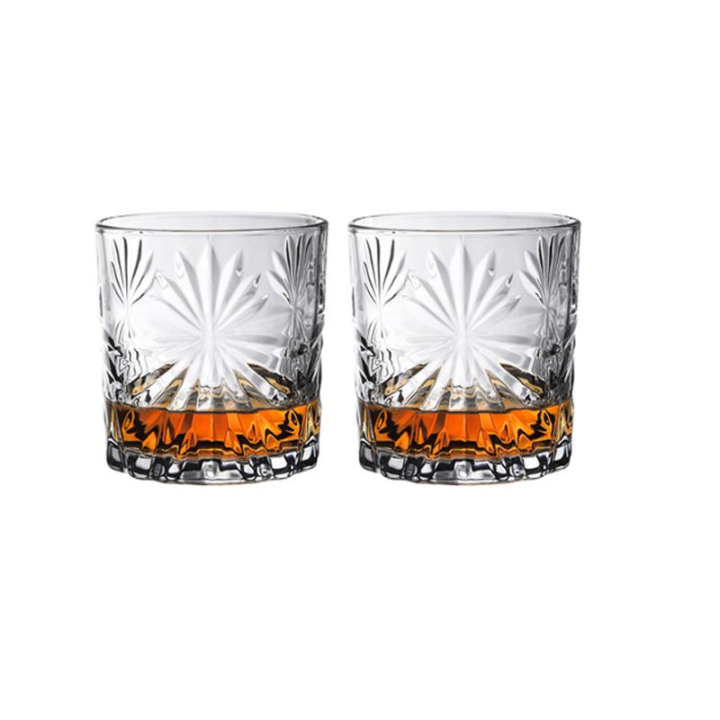 

310ml/320ml Luxury Whiskey Cocktail Glasses Party Transparent Drinkware High End Foreign Wine Glasses Juice Tea Cold Drink Cups 2pcs