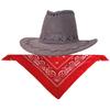 2 Stück Western-Outfits Cowboyhut Bandana Western-Cowboy-Kostümzubehör für Halloween-Party Kostümieren Rollenspiel