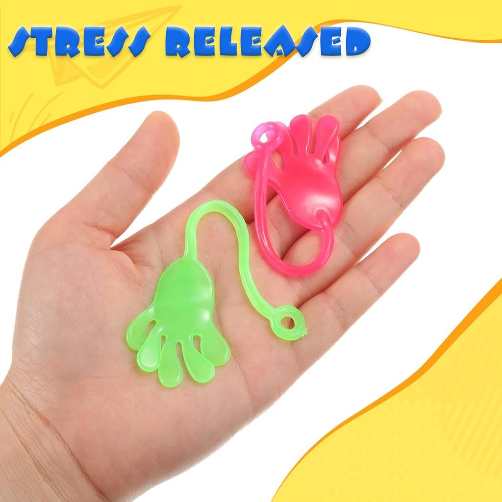 Chivao 500 Pcs Mini Sticky Hands Toys Bulk Stretchy Sticky Toys for Slap Hands Sticky Toys for Classroom Birthday Party Favors ,1 1/4 Inch