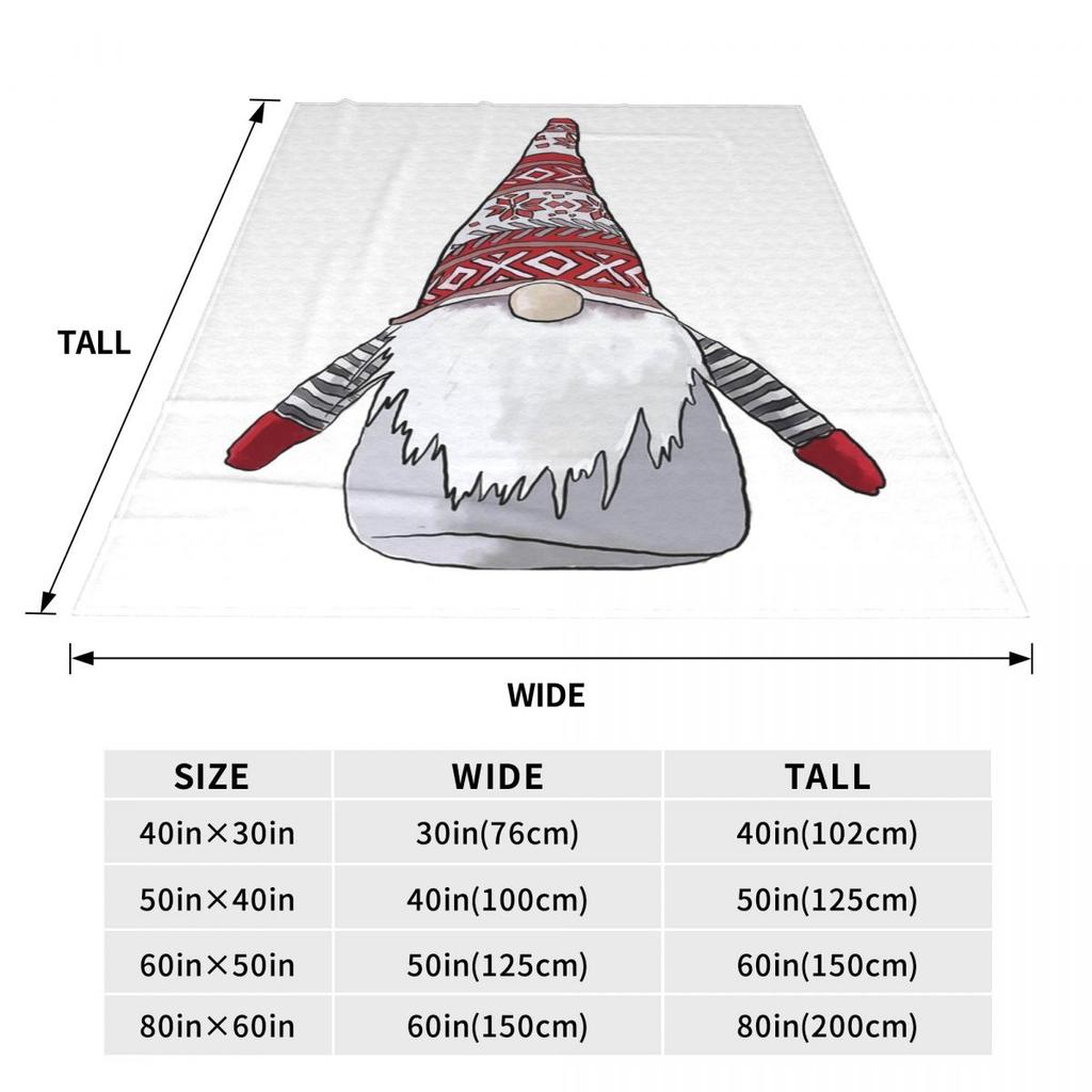 Christmas Gnome Blankets Fleece Sofa Throw Blanket Warm Throw Blankets for Couch Bedding Office Throws Bedspread Quilt