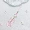 Elegant Beaded Keychain Acrylic Alloy Phone Charm Colorful Keyring Unique Bag Charm Fashionable Key Chain Accessory