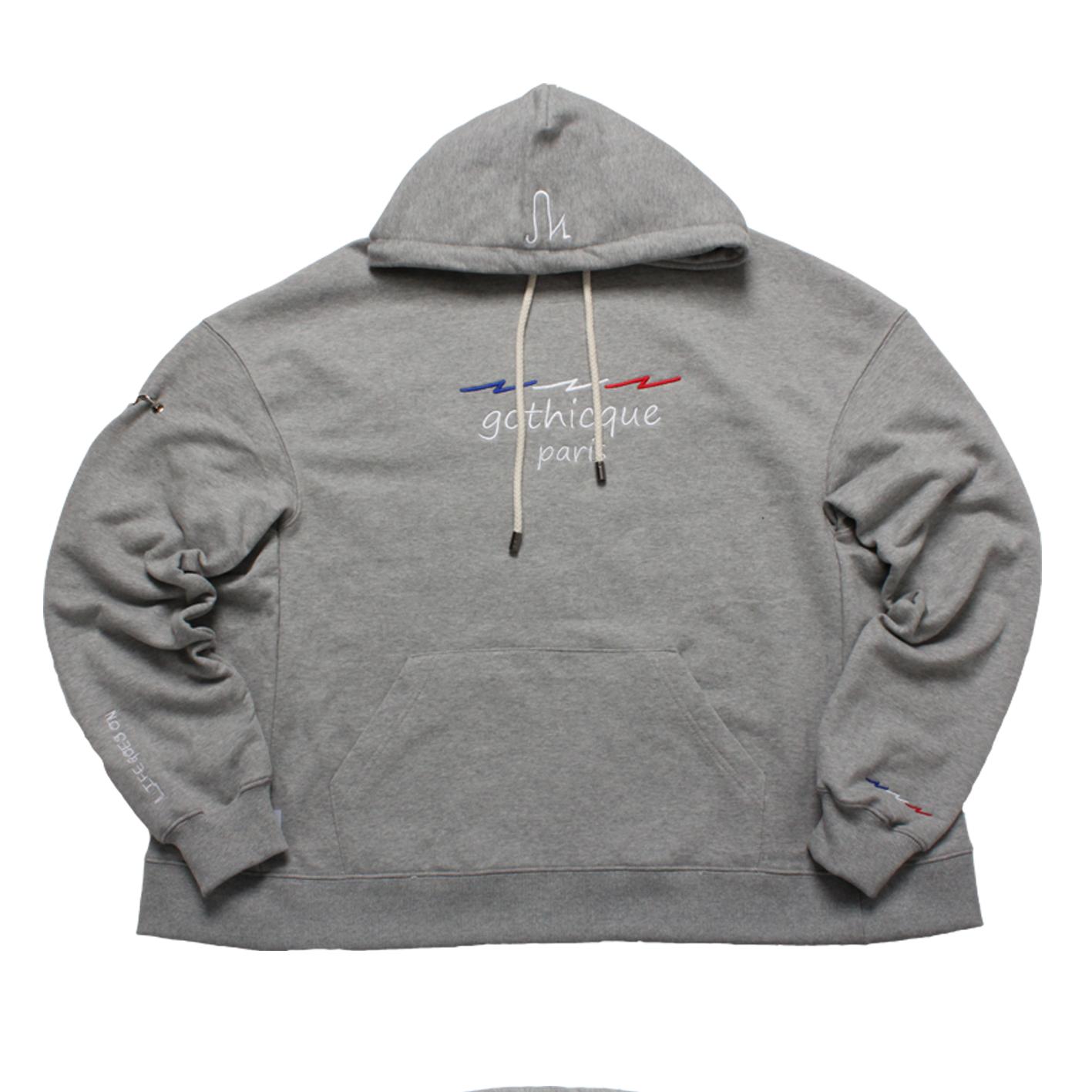Godique Oversized Hoodie Gray Gray/M