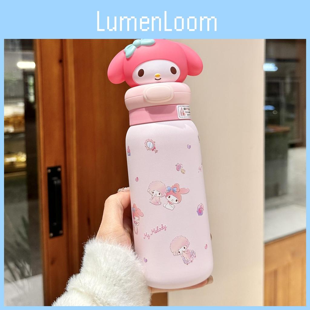 Melody Childrens Insulated Water Bottle With Straw Lock For School And Travel