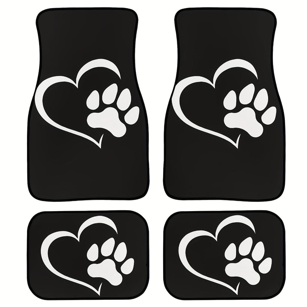 2pcs/4pcs Cartoon Dog Paw Car Foot Pad: Universal Anti-Slip Protection & Dust-Proof Car Accessories for Front & Rear Seats