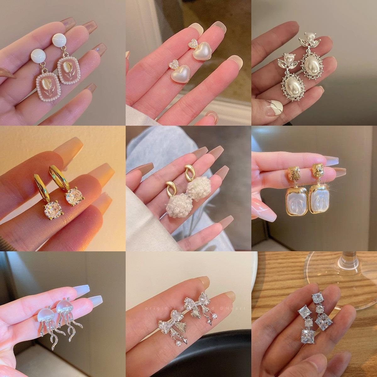 

Elegant Retro Pearl Tassel Earrings - High-End Korean Style Women s Jewelry Ear plugs [about 100 pieces]