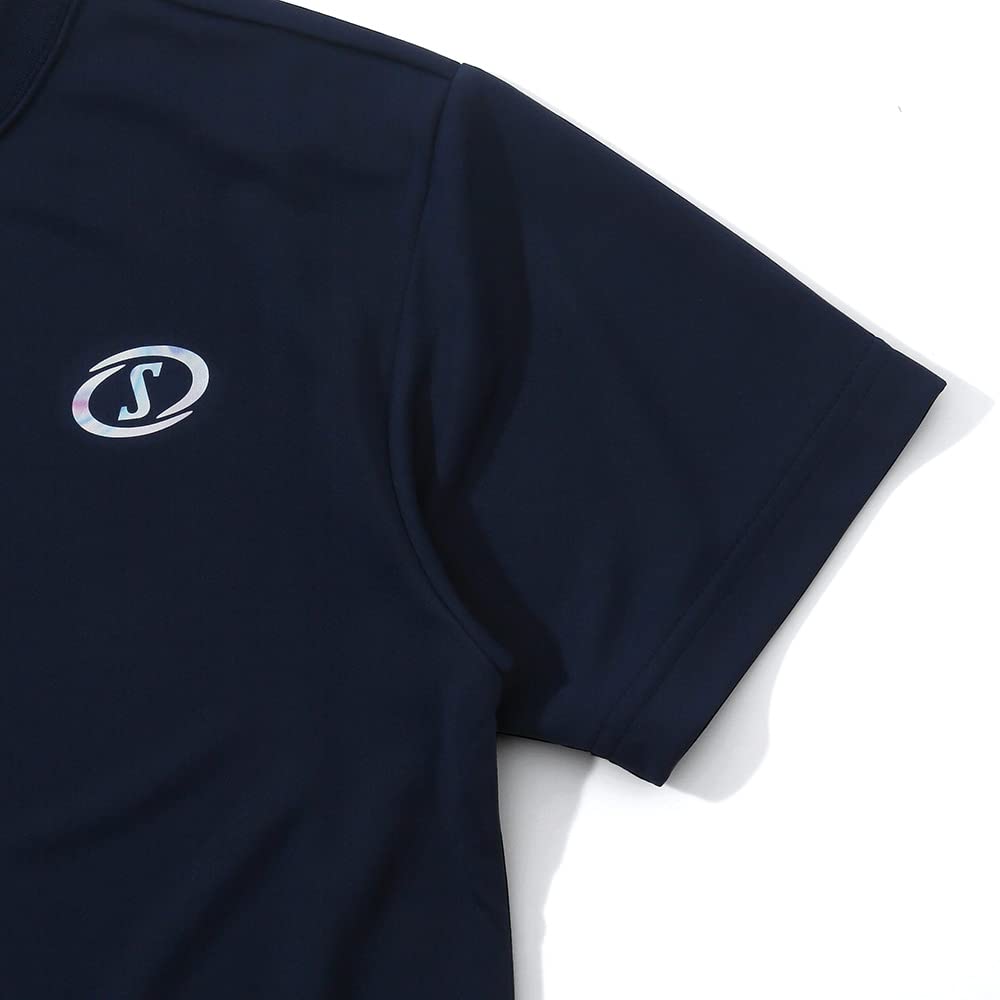 Spalding Junior Basketball T-Shirt, Hologram, Fast Size S, Navy, Size 140cm (SJT23205)
