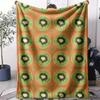 Kiwi Fruit Pattern Throw Soft Flannel AC Blanket Lightweight Summer Nap Throw Cozy  Blanket for Sofa Bed Travel Home