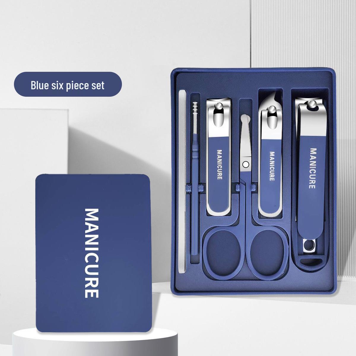 

Набор для груминга из 6 предметов с защитой от брызг: Кусачки для ногтей, Ножницы для волос в носу, Ухочистка, Ножницы для ногтей