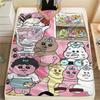 1PC Opanchu Usagi Print Flannel Blanket, High quality Comfortable for All Seasons, Home Decor, Warmth and Comfort, Perfect for Christmas Gifts104