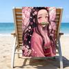 1pc Nezouko2 Beach Towel, Beach and Seaside Swimming Pool Equipment, Fashion Pattern, Rectangular, Travel Essentials