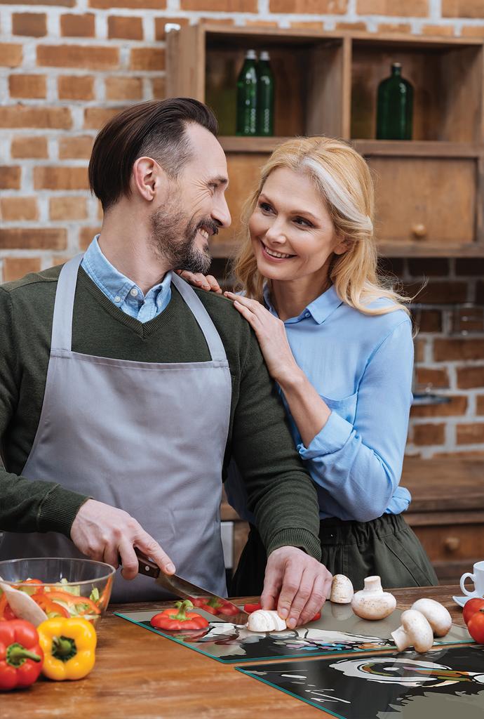 SZKLANA PŁYTA OCHRONNA NA KUCHENKĘ 90x52 MUZYKA