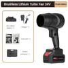 800W Brushless High Power Violent Turbo Fan Rechargeable Dust Removal Hair Dryer Portable Leaf Blowing Machine