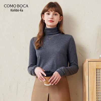 Komom Boka Women's Fine Merino Wool Turtleneck Sweater
