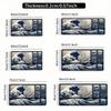 Big Wave Theme with Play Zone Magic Party Game Mat Durable Rubber for MTG&TCG Games 35X60cm Mouse Pad Offices Desk Mats Design