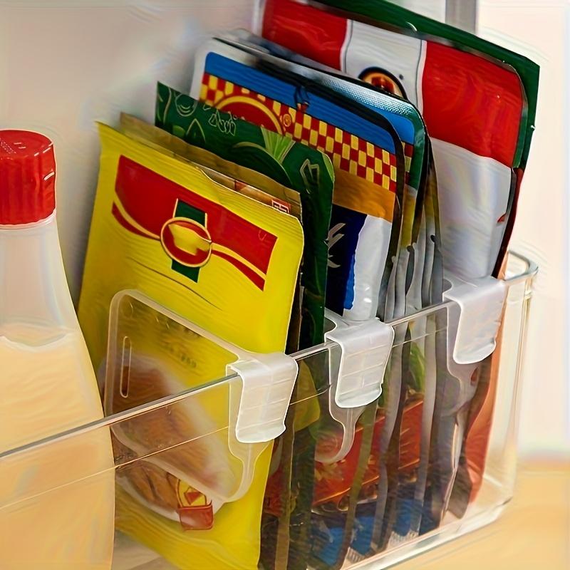 10/20pcs Refrigerator Side Door Sorting Partition Card Buckle Kitchen Bedroom Storage Storage Sorting Box Space Division Garrafa
