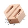 Box Two-Tier Holder Stand For Jewelry Showcase Anti-Slip Base Geometric Design Ring Display Stand Wooden Rings Holder Geometric