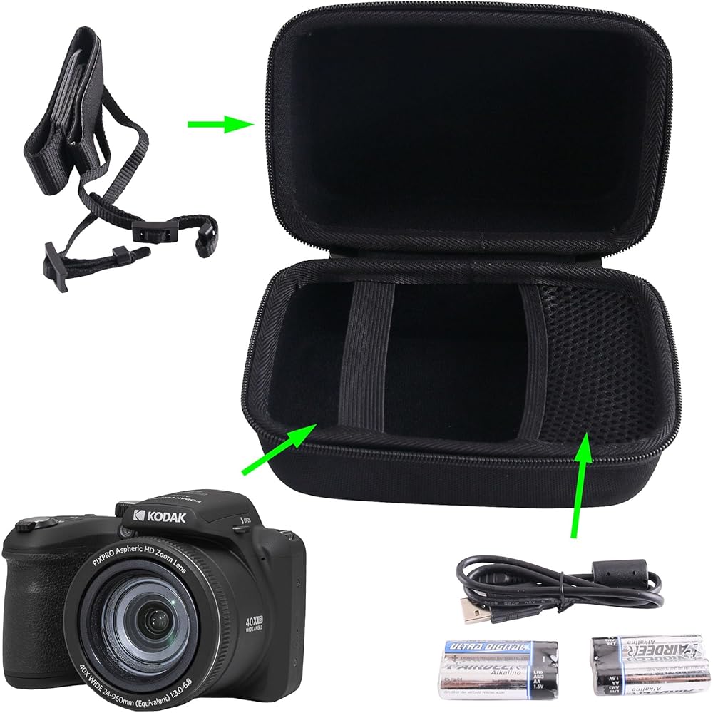 WERJIA Úložné pouzdro kompatibilní s digitálními fotoaparáty KODAK Pixpro Astro Zoom AZ405/AZ425/AZ255/AZ401