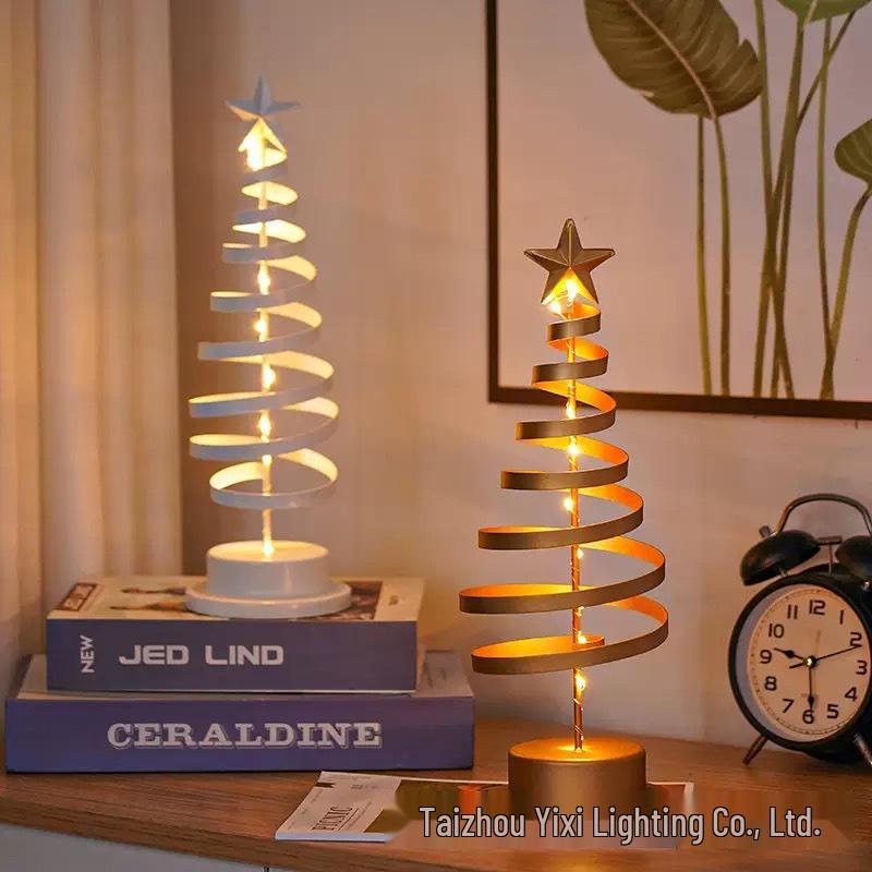 Christmas Tree Ornament Lights: Holiday Crystal Night Lamp for Bedroom & Desk