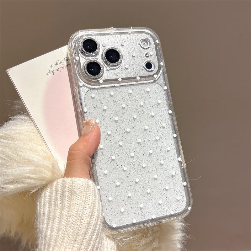 

High-Grade Glitter Polka Dot iPhone 15/14 & Apple 17/16 Pro Max Drop-Proof Full Coverage Case iPhone 15 Pro Max