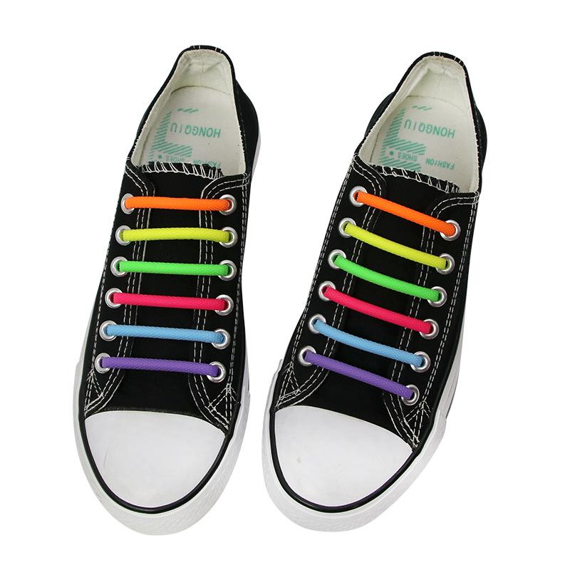 16pcs/set Semicircle Elastic Silicone Sneakers Shoelace Special Silicone Shoelaces No Tie Shoelace Men Women Shoe Laces Rubber
