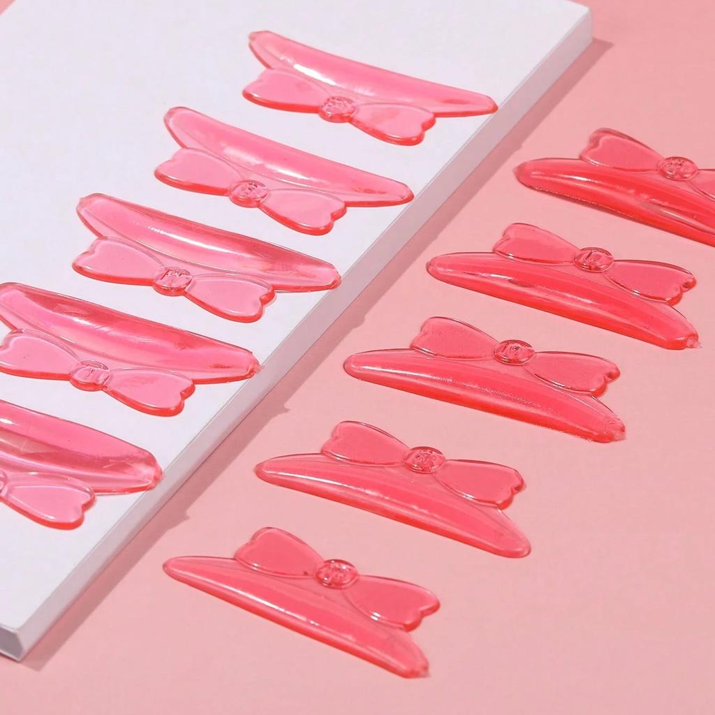 5 Pairs Cute Ribbon Shaped Eyelash Lift Rods for Eyelash Curl and Lifting, Reusable Silicone Eyelash Rods for Eyelash Permanent